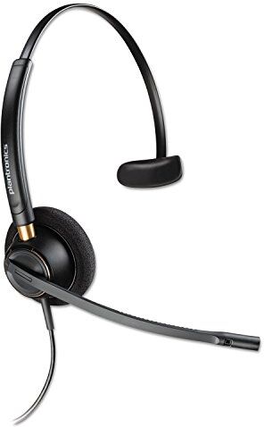 Plantronics EncorePro HW510 89433-02 Cuffia Monoauricolare ad Archetto, per Contact Centre formali e informali, Nero