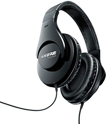 Shure SRH240A BK EFS Cuffie Qualità Professionale, Nero, Confezione