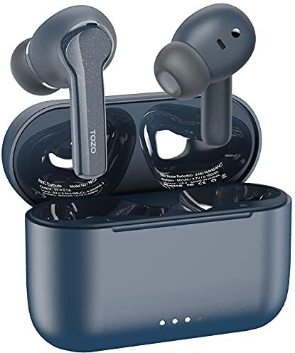 TOZO NC2 Cuffie Bluetooth, Auricolari Bluetooth 5.2 con Mic Stereo, Cancellazione Attiva Del Rumore, Modalità Trasparenza, Cuffie In-Ear True Wireless Bluetooth con IPX6 Impermeabile, Controlli Touch