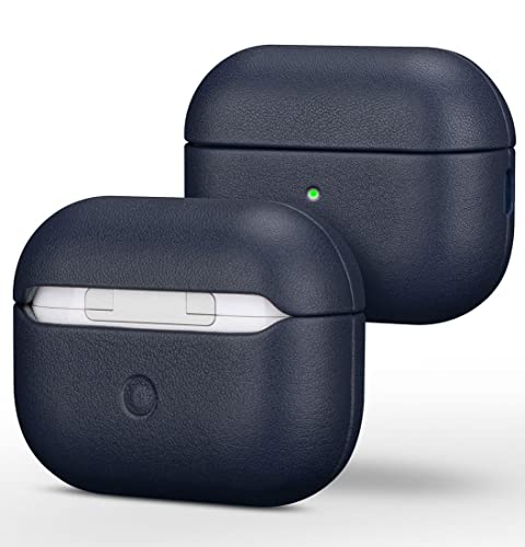 HAOBOBRO [Nappa Series] Cover AirPods Pro 2 Custodia in pelle per Apple AirPods Pro seconda generazione 2022 Realizzata a mano in vera pelle Protezione Full Body : Case Antiurto Blu