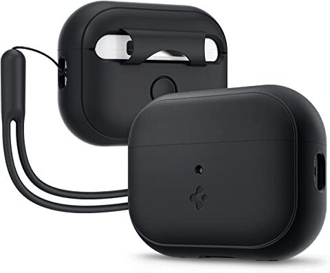 Spigen Cover Silicone Fit Compatibile con AirPods Pro 2 (AirPods 2nd Generazione 2023/2022) Nero