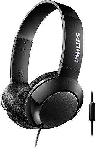 Philips SHL3075BK/00 Cuffie Auricolari On Ear (Bassi Voluminosi, Isolamento Dei rumori, Elevato Comfort nel Portarle, Funzione Viva Voce, Richiudibili piatti), Nero