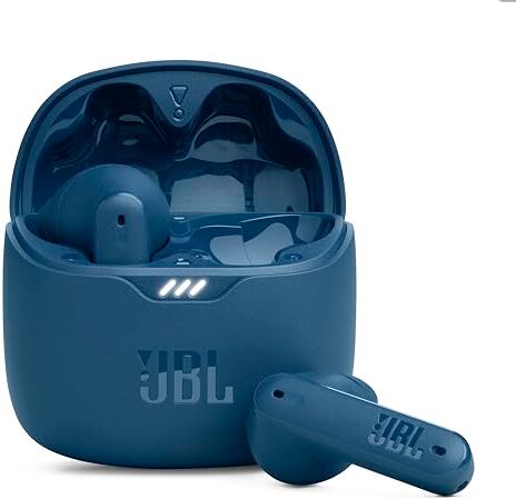 JBL Tune Flex TWS Auricolari In Ear True Wireless Bluetooth, con Cancellazione Attiva del Rumore, Bassi Potenti, Impermeabili IPX4, 8+24 Ore di Autonomia Combinata, Custodia di Ricarica, Blu