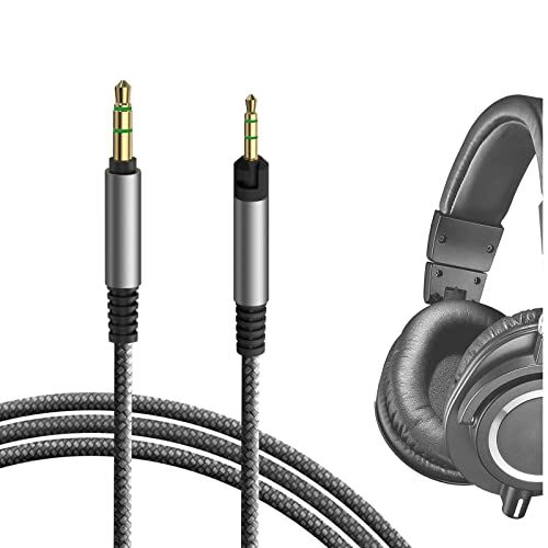 GEEKRIA QuickFit Audio Cavo Compatibile con Audio-Technica ATH-M50x ATH-M40x ATH-M50 ATH-M60x ATH-M40 ATH-M70x Cavo, 2.5mm Cavo Stereo Sostitutivo (1.2 m)