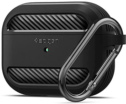 Spigen Rugged Armor Progettato per Apple AirPods Pro Custodia Cover Case (2019) -Nero Opaco