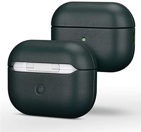 HAOBOBRO [Nappa Series] Cover AirPods Pro 2 Custodia in pelle per Apple AirPods Pro seconda generazione 2022 Realizzata a mano in vera pelle Protezione Full Body : Case Antiurto Verde