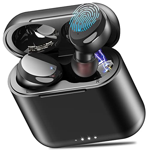 TOZO T6 Cuffie Bluetooth, Auricolari Bluetooth 5.3 con HD Microfoni, Controllo Touch, 45 ore di Riproduzione, IPX8 Impermeabile, Cuffie Wireless In Ear per Sport e Lavoro