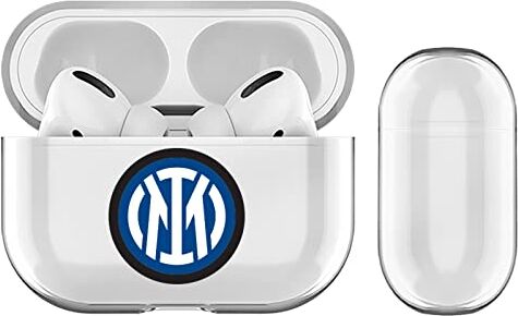 Head Case Designs Licenza Ufficiale Inter Milan Semplice Logos Trasparente Dura Cristallina Compatibile con Apple AirPods PRO Charging Case