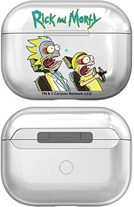 Head Case Designs Licenza Ufficiale Rick And Morty Arte del Personaggio Grafica Trasparente Dura Cristallina Compatibile con Apple AirPods PRO 2 Charging Case