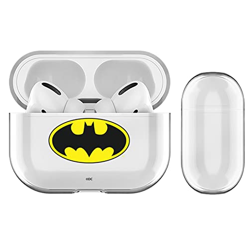 Head Case Designs Licenza Ufficiale Batman DC Comics Classico Logos Trasparente Dura Cristallina Compatibile con Apple AirPods PRO Charging Case