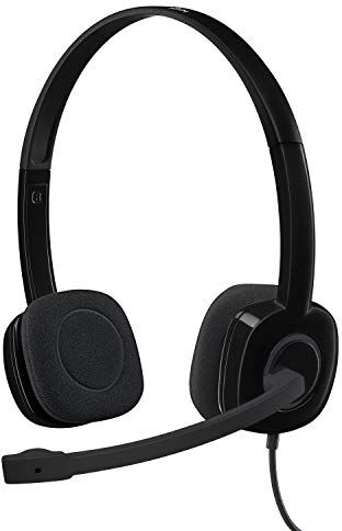 Logitech H151 Cuffie Cablate, Cuffie Stereo con Microfono Girevole con Cancellazione Rumore e ‎Multidispotivo, Jack audio da 3.5 mm, Controlli in Linea, PC/Mac/Laptop/Tablet/Smartphone, Nero