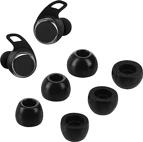 kwmobile Gommini Auricolari Memory Foam Set da 6 Compatibile con JBL Reflect flow Pro Gommini Cuffie In Ear Schiuma 3 Size nero