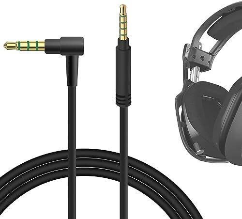 GEEKRIA Gaming Headset Cable Replacement for Astro A10 A30 A40 Gaming Headset Replacement Cable 5 Steps to 4 Steps Headphones Audio Replacement Cord (3.5 Male to 3.5 Male, Black)