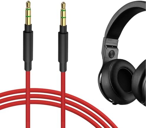 GEEKRIA QuickFit Audio Cavo Compatibile con Beats Studio, Studio2, Studio3, Solo3.0, Solo2.0, Solo1.0, Executive, Mixr, Pro Cavo, 3.5mm Cavo Stereo Sostitutivo (1.2 m)