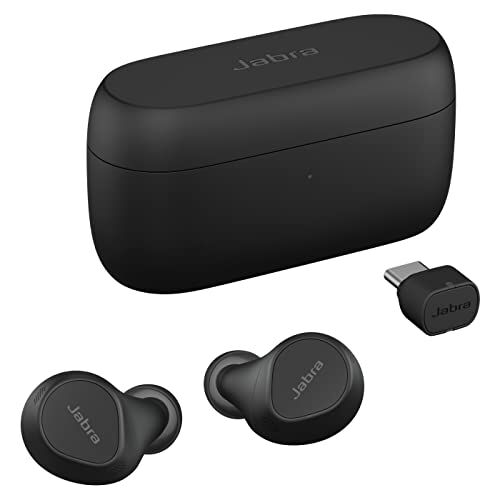 Jabra Evolve2 Buds Bluetooth In-Ear True Wireless, cancellazione attiva del rumore (ANC), tecnologia MultiSensor Voice Certificati per funzionare con le app per riunioni virtuali Nero