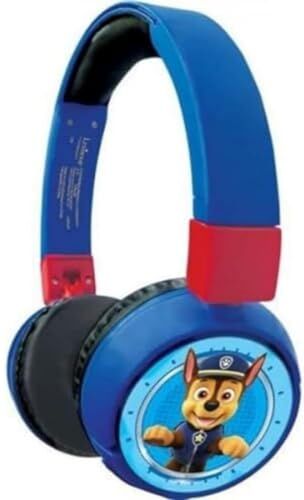 Lexibook PAT 'PATROUILLE Comode cuffie pieghevoli 2 in 1 bluetooth e cablate per bambini con limitazione del suono