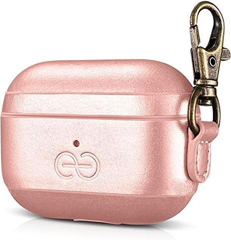 dreem Om AirPods Pro Custodia in pelle vegana con clip Compatibile con auricolari wireless Bluetooth Apple per iPhone Rosa