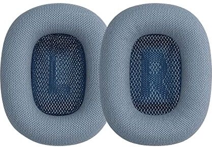 kwmobile 2x Cuscinetto Cuffie Compatibile con Apple AirPods Max Pad Cuscinetti Ricambio Cuffie Over Ear Simil Pelle blu