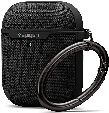 Spigen Urban Fit Progettato per Apple Airpods 1 & 2 Custodia Cover Case [LED frontale visibile] Nero