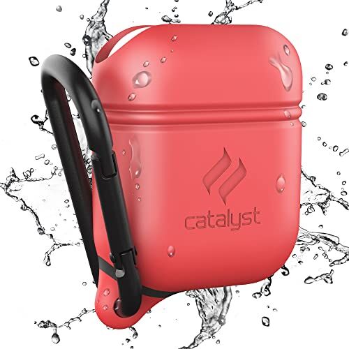 Catalyst Custodia for Apple Airpods 2 & 1 Impermeabile, Airpods Case Ricarica Wireless compatibile, Custodia Airpods Apple Protettivo In Silicone Cuffie Protettive Accessori airPods Coral