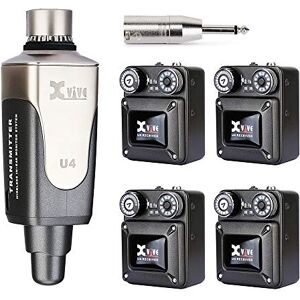 Xvive R4 Sistema In Ear Monitor Wireless con 4 Ricevitori, Trasmissione in Banda 2,4Ghz, Range di 27,5m 5 Ore di Autonomia, Cavo USB Doppio, Cavo USB Ricarica e Adattatore XLR/Jack TS Inclusi Xvive R4 Sistema In Ear Monitor Wireless con 4 Ricevitori, Trasmissione in Banda 2,4Ghz, Range di 27,5m 5 Ore di Autonomia, Cavo USB Doppio, Cavo USB Ricarica e Adattatore XLR/Jack TS Inclusi