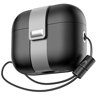 SURITCH Custodia Compatibile con AirPods Pro 3 (2025),Custodie con Chiusura Magnetica Antiurto per AirPods Pro 3 Generazione, Cover Protettiva Resistente con Laccetto Elegante da Appendere(Nero) SURITCH Custodia Compatibile con AirPods Pro 3 (2025),Custodie con Chiusura Magnetica Antiurto per AirPods Pro 3 Generazione, Cover Protettiva Resistente con Laccetto Elegante da Appendere(Nero)