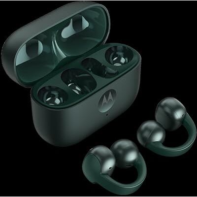Motorola Cuffie Moto Buds Loop Color Pantone Trekking Green, Design Open-Ear, Integrazione con smartphone, Sound by Bose, Microfono avanzato, Design impermeabile, Batteria di lunga durata Motorola Cuffie Moto Buds Loop Color Pantone Trekking Green, Design Open-Ear, Integrazione con smartphone, Sound by Bose, Microfono avanzato, Design impermeabile, Batteria di lunga durata
