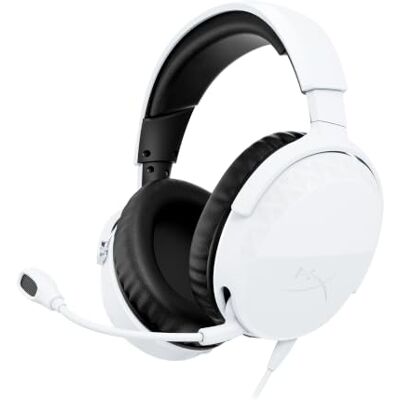HyperX Cloud Stinger 3 Cuffie Gaming Cablate per PS5, Bianca Jack da 3,5 mm, driver da 50 mm, microfono con cancellazione del rumore, archetto regolabile HyperX Cloud Stinger 3 Cuffie Gaming Cablate per PS5, Bianca Jack da 3,5 mm, driver da 50 mm, microfono con cancellazione del rumore, archetto regolabile