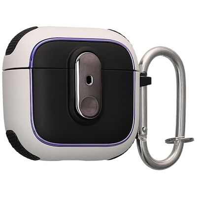 kwmobile Cover per Apple Airpods 4 Case Custodia per Airpods Pro 2 Generazione Porta Cuffie con Chiusura Sicura Adatta a Ricarica e Trasporto bianco/nero kwmobile Cover per Apple Airpods 4 Case Custodia per Airpods Pro 2 Generazione Porta Cuffie con Chiusura Sicura Adatta a Ricarica e Trasporto bianco/nero