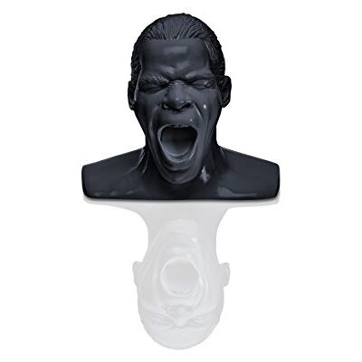 OEHLBACH Supporto per cuffie Scream fatto a mano, in resina, nero testa di culto per la memorizzazione di cuffie over- e on-ear OEHLBACH Supporto per cuffie Scream fatto a mano, in resina, nero testa di culto per la memorizzazione di cuffie over- e on-ear