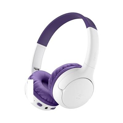 Belkin SoundForm Mini 2 Cuffie Bluetooth per Bambini, Cuffie On-Ear Wireless, Batteria di 55 Ore, Limite Sicuro del Volume di 85 dB, Microfono Integrato per iPhone/PC, iPad/Tablet/Galaxy, Viola Belkin SoundForm Mini 2 Cuffie Bluetooth per Bambini, Cuffie On-Ear Wireless, Batteria di 55 Ore, Limite Sicuro del Volume di 85 dB, Microfono Integrato per iPhone/PC, iPad/Tablet/Galaxy, Viola