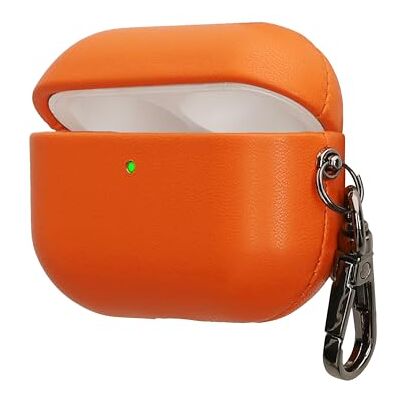kwmobile Custodia in pelle sintetica per Apple Airpods Pro 2 / Pro 1 – Cover Slim con moschettone – Pochette porta auricolari – Astuccio in arancione kwmobile Custodia in pelle sintetica per Apple Airpods Pro 2 / Pro 1 – Cover Slim con moschettone – Pochette porta auricolari – Astuccio in arancione