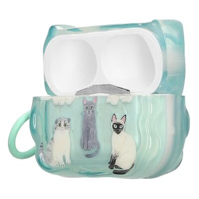 kwmobile Cover per Apple Airpods Pro 2 / Pro 1 Cover Custodia per Airpods 2 e 1 Porta Auricolari con Moschettone Trasparente con Diverse razze di gatti kwmobile Cover per Apple Airpods Pro 2 / Pro 1 Cover Custodia per Airpods 2 e 1 Porta Auricolari con Moschettone Trasparente con Diverse razze di gatti