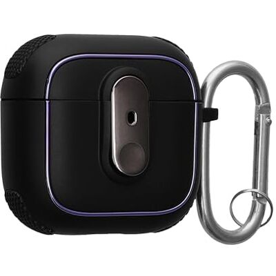 kwmobile Cover per Apple Airpods 4 Case Custodia per Airpods Pro 2 Generazione Porta Cuffie con Chiusura Sicura Adatta a Ricarica e Trasporto nero/nero kwmobile Cover per Apple Airpods 4 Case Custodia per Airpods Pro 2 Generazione Porta Cuffie con Chiusura Sicura Adatta a Ricarica e Trasporto nero/nero