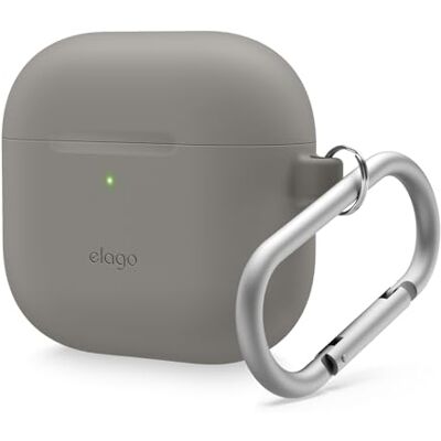 elago Cover in Silicone con Portachiavi per AirPods 5 e AirPods 4 Custodia in Silicone Premium, Ricarica Wireless, Antiurto e Protezione Completa (Grigio Medio) elago Cover in Silicone con Portachiavi per AirPods 5 e AirPods 4 Custodia in Silicone Premium, Ricarica Wireless, Antiurto e Protezione Completa (Grigio Medio)