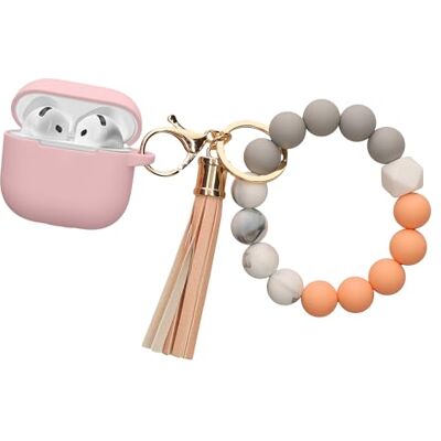 kwmobile Custodia per Apple Airpods 4 Cover Custodia Cuffie Wireless In Ear con Perline e Nappina Cover Porta Auricolari in Silicone rosa antico/pompelmo rosa kwmobile Custodia per Apple Airpods 4 Cover Custodia Cuffie Wireless In Ear con Perline e Nappina Cover Porta Auricolari in Silicone rosa antico/pompelmo rosa