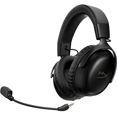HyperX Cloud III S Wireless, Cuffie Bluetooth, Audio 3D, Microfono Noise-Cancelling, Fino a 200 ore di Autonomia, Dongle USB-C, Compatibili con PC, PS5, Nintendo Switch, Nero HyperX Cloud III S Wireless, Cuffie Bluetooth, Audio 3D, Microfono Noise-Cancelling, Fino a 200 ore di Autonomia, Dongle USB-C, Compatibili con PC, PS5, Nintendo Switch, Nero