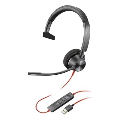 PLT Plantronics Blackwire C3310 Cuffie monocromatiche con connettore USB-A e braccio flessibile per microfono, colore: Nero PLT Plantronics Blackwire C3310 Cuffie monocromatiche con connettore USB-A e braccio flessibile per microfono, colore: Nero