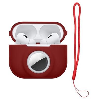kwmobile Custodia 2 in 1 compatibile con Apple Airpods Pro 2 e AirTag Cover Cuffie Bluetooth Protezione in Silicone con Moschettone rosso fulvo kwmobile Custodia 2 in 1 compatibile con Apple Airpods Pro 2 e AirTag Cover Cuffie Bluetooth Protezione in Silicone con Moschettone rosso fulvo