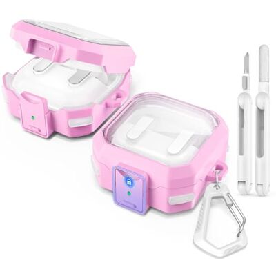 MoKo Custodia Trasparente per Samsung Galaxy Buds 4 Pro/4 (2026), Rosa Custodia Protettiva Antiurto, Con Chiusura a Scatto, Penna e Gancio per la Pulizia MoKo Custodia Trasparente per Samsung Galaxy Buds 4 Pro/4 (2026), Rosa Custodia Protettiva Antiurto, Con Chiusura a Scatto, Penna e Gancio per la Pulizia