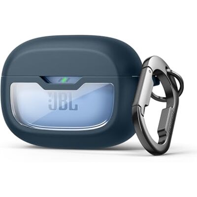 SURITCH Custodia compatibile con JBL Wave Beam/Beam 2/JBL Wave 200TWS, custodia protettiva magnetica antiurto per cuffie con kit di pulizia, moschettone e strumento di rimozione, blu navy SURITCH Custodia compatibile con JBL Wave Beam/Beam 2/JBL Wave 200TWS, custodia protettiva magnetica antiurto per cuffie con kit di pulizia, moschettone e strumento di rimozione, blu navy