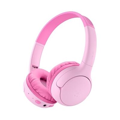 Belkin SoundForm Mini 2 Cuffie Bluetooth per Bambini, Cuffie On-Ear Wireless, Batteria di 55 Ore, Limite Sicuro del Volume di 85 dB, Microfono Integrato per iPhone/PC, iPad/Tablet/Galaxy, Rosa Belkin SoundForm Mini 2 Cuffie Bluetooth per Bambini, Cuffie On-Ear Wireless, Batteria di 55 Ore, Limite Sicuro del Volume di 85 dB, Microfono Integrato per iPhone/PC, iPad/Tablet/Galaxy, Rosa
