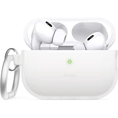 elago Cover in Silicone con Portachiavi per AirPods Pro 2 Custodia Protettiva, LED Visibile, Supporta la Ricarica Wireless (Blu Luminescente) elago Cover in Silicone con Portachiavi per AirPods Pro 2 Custodia Protettiva, LED Visibile, Supporta la Ricarica Wireless (Blu Luminescente)