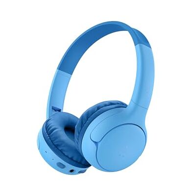 Belkin SoundForm Mini 2 Cuffie Bluetooth per Bambini, Cuffie On-Ear Wireless, Batteria di 55 Ore, Limite Sicuro del Volume di 85 dB, Microfono Integrato per iPhone/PC, iPad/Tablet/Galaxy, Blu Belkin SoundForm Mini 2 Cuffie Bluetooth per Bambini, Cuffie On-Ear Wireless, Batteria di 55 Ore, Limite Sicuro del Volume di 85 dB, Microfono Integrato per iPhone/PC, iPad/Tablet/Galaxy, Blu