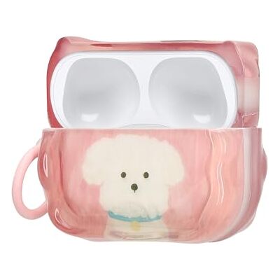kwmobile Cover per Apple Airpods Pro 2 / Pro 1 Cover Custodia per Airpods 2 e 1 Porta Auricolari con Moschettone Trasparente con White Terrier kwmobile Cover per Apple Airpods Pro 2 / Pro 1 Cover Custodia per Airpods 2 e 1 Porta Auricolari con Moschettone Trasparente con White Terrier