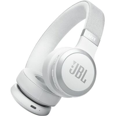 JBL Live 670 NC Cuffie On-Ear Bluetooth Wireless, con Cancellazione Adattiva del Rumore, SmartAmbient, Personi-Fi 2.0, Surround, Connessione Multipoint, fino a 65 Ore di Autonomia, Bianco JBL Live 670 NC Cuffie On-Ear Bluetooth Wireless, con Cancellazione Adattiva del Rumore, SmartAmbient, Personi-Fi 2.0, Surround, Connessione Multipoint, fino a 65 Ore di Autonomia, Bianco