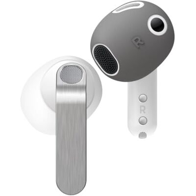 elago 2 Paia di Copri Auricolari in Silicone per Samsung Galaxy Buds 4 Adatti alla Custodia di Ricarica, Antiscivolo e Antigraffio, Guida Inclusa, 1 Paio per Colore (Grigio Scuro/Bianco) elago 2 Paia di Copri Auricolari in Silicone per Samsung Galaxy Buds 4 Adatti alla Custodia di Ricarica, Antiscivolo e Antigraffio, Guida Inclusa, 1 Paio per Colore (Grigio Scuro/Bianco)
