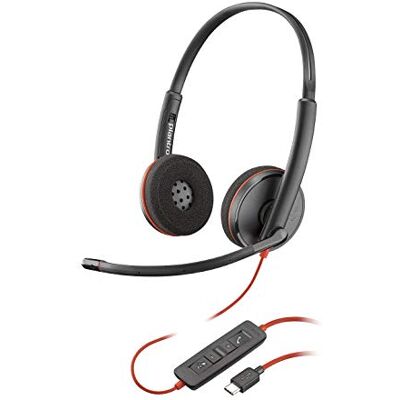 PLT Plantronics Blackwire 3200 Cuffie stereo con cavo UC con connettività USB-C PLT Plantronics Blackwire 3200 Cuffie stereo con cavo UC con connettività USB-C