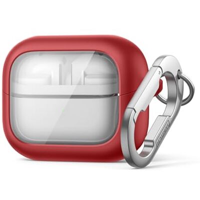 SURITCH Custodia Compatibile con Samsung Galaxy Buds 3 Pro/Buds 3 FE (2025)/Buds 3 (2024),Custodia Antishock con Blocco Magnetico con Kit di Pulizia e Carabina Anello per Chiavi(Rosso) SURITCH Custodia Compatibile con Samsung Galaxy Buds 3 Pro/Buds 3 FE (2025)/Buds 3 (2024),Custodia Antishock con Blocco Magnetico con Kit di Pulizia e Carabina Anello per Chiavi(Rosso)
