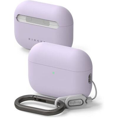 Ringke Silicone Case Compatibile con Cover AirPods Pro 3, Custodia Protettiva Resistente ai Graffi con Moschettone Light Purple Ringke Silicone Case Compatibile con Cover AirPods Pro 3, Custodia Protettiva Resistente ai Graffi con Moschettone Light Purple